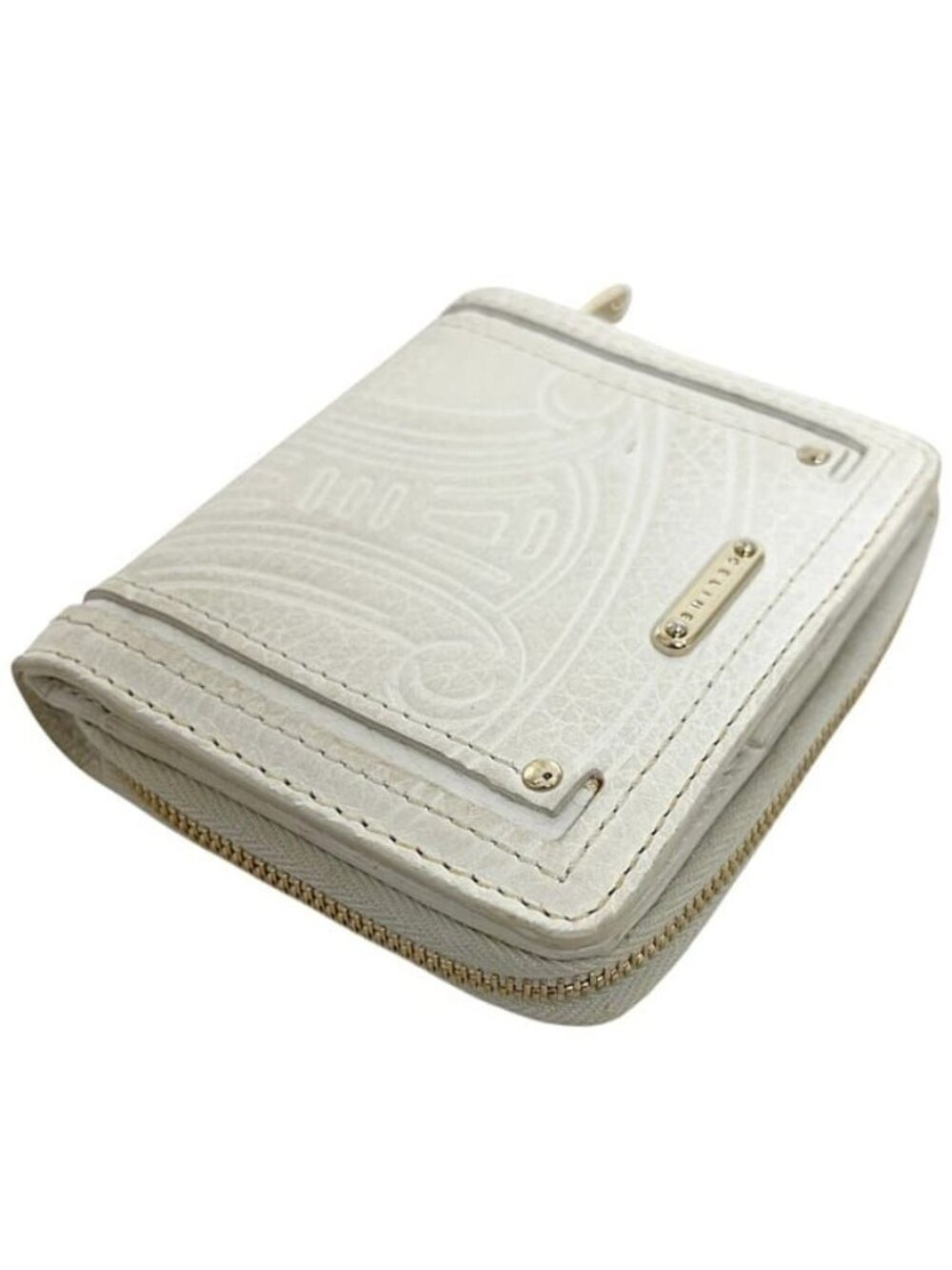 Celine Bifold Wallet White Triomphe Leather - Picture 9 of 10
